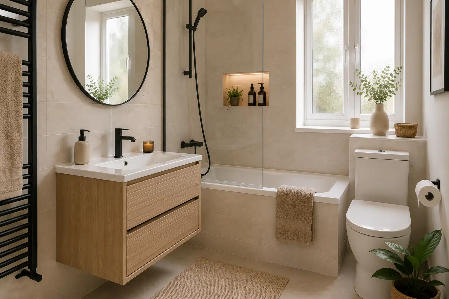 Freshly cleaned bathroom