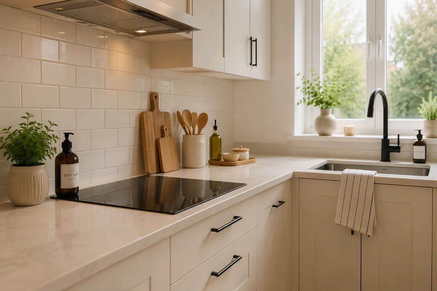 Clean kitchen surface