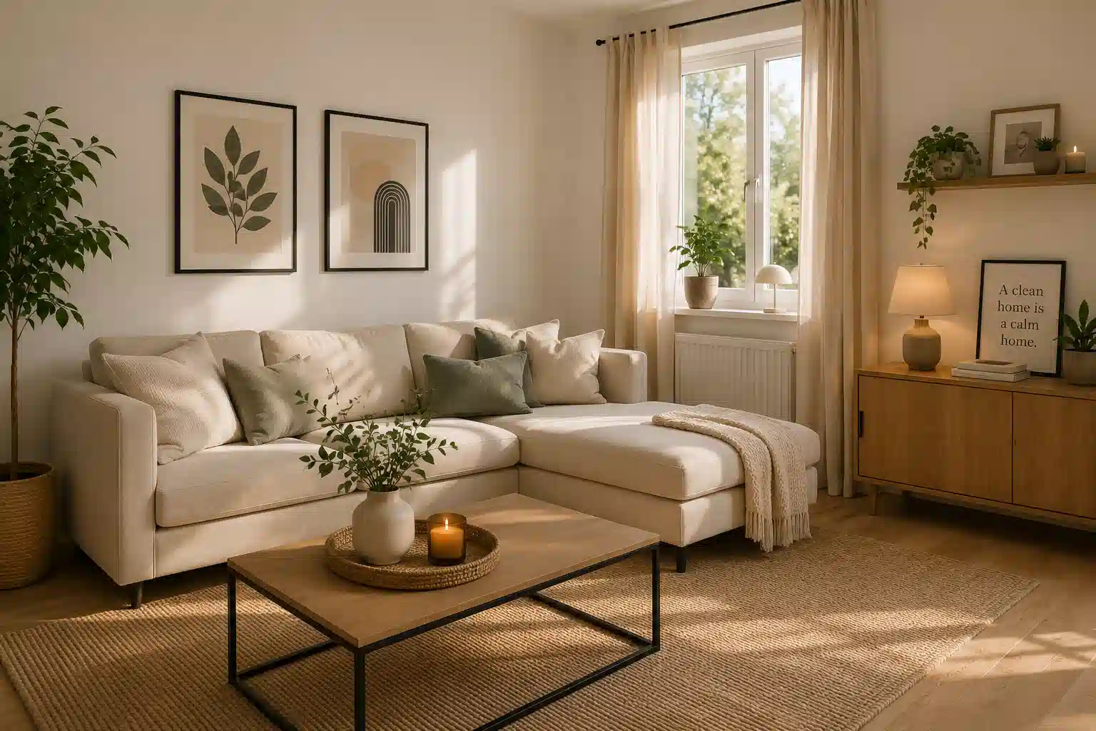 Clean and tidy living space